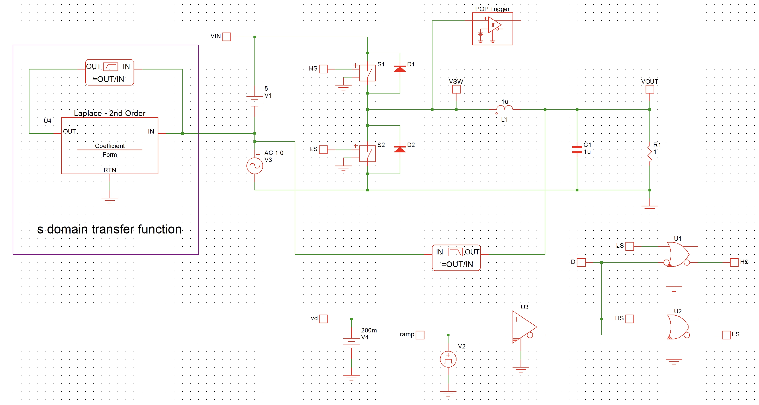 Updated open-loop Buck converter model for Gvg simulation