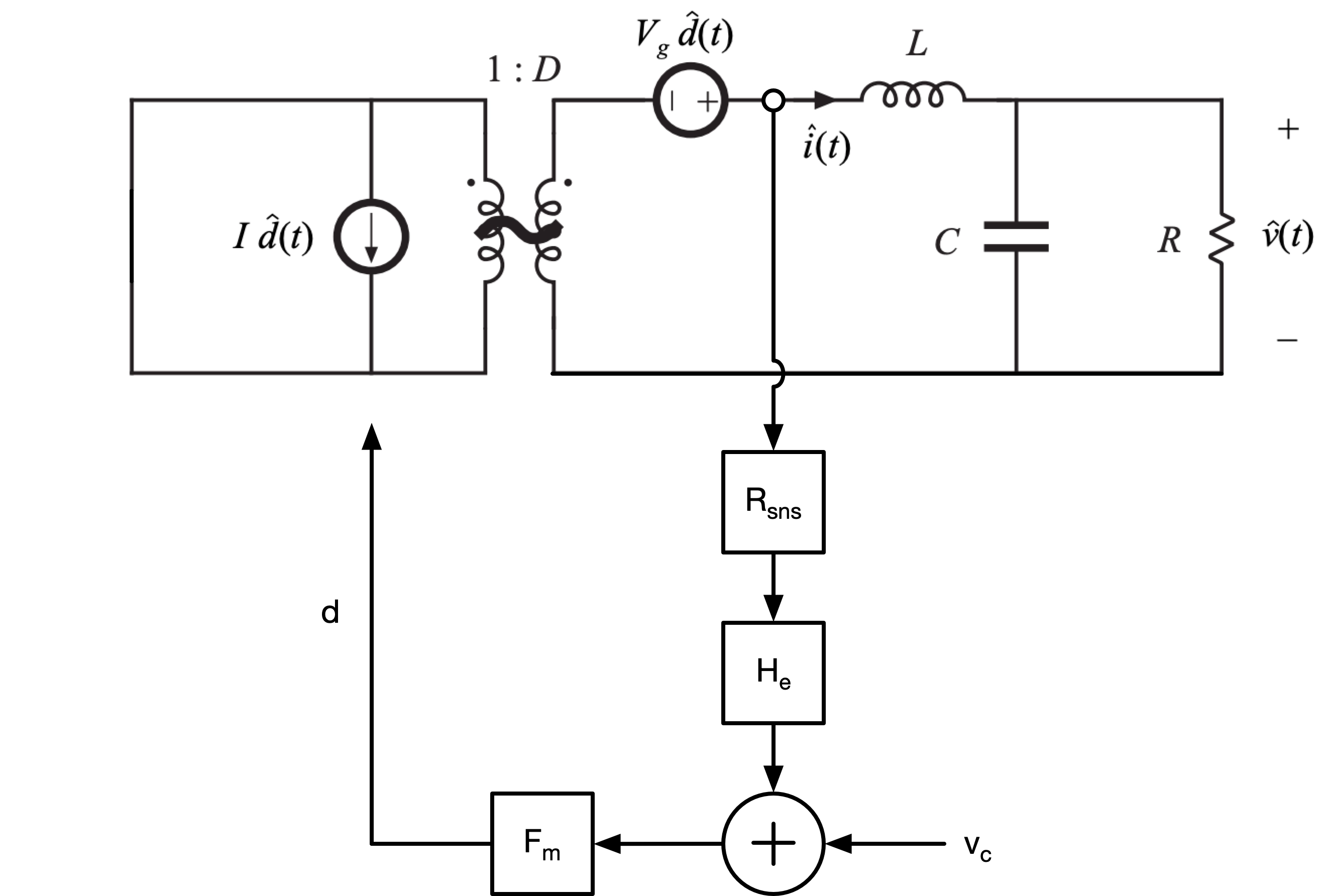Current mode controlled Buck converter small signal model